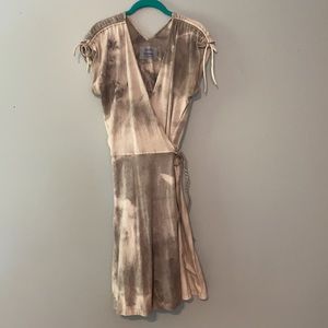 Grey Tonlé natural dye wrap dress